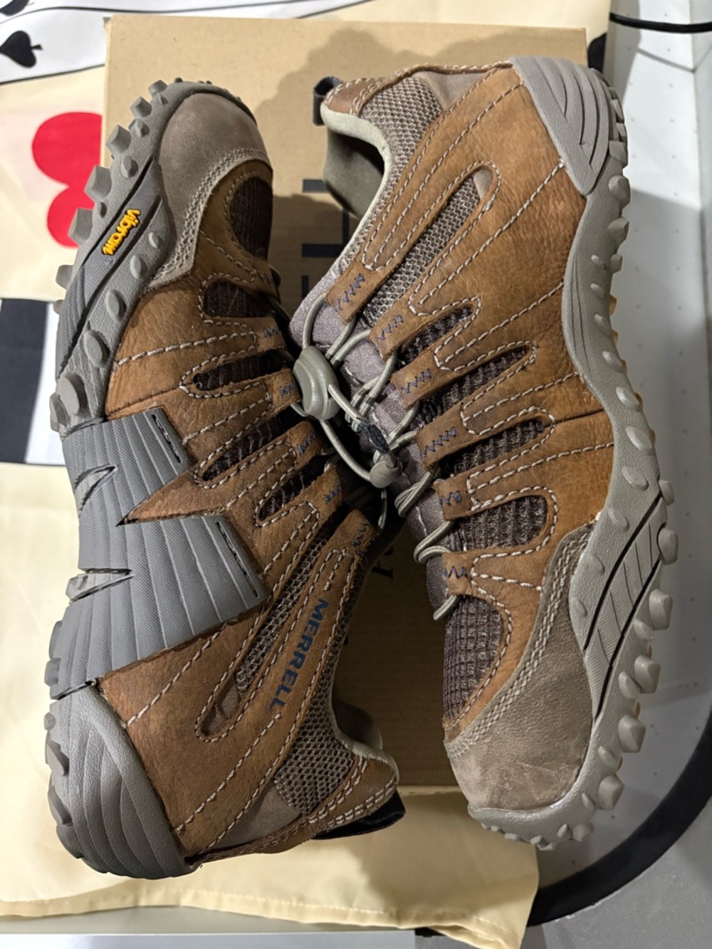 Merrell Pivot Brown and Gray Men's Trail Hiking Shoes